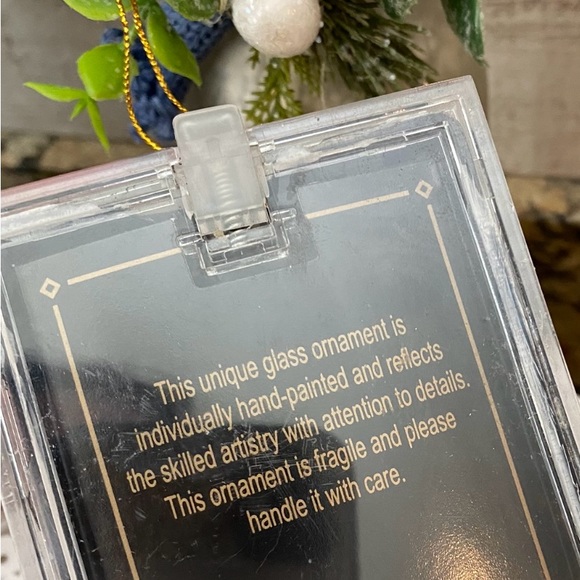 🆕☃️ HANDCRAFTED GLASS “SNOWMAN“ ORNAMENT. BRAND NEW IN PLASTIC CONTAINER. - Picture 6 of 7